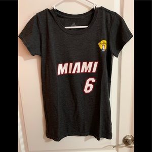 Two ADIDAS Miami Heat Lebron James Finals shirts